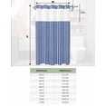 thumbnail image 6 of No Hook Shower Curtain with Snap-in Liner, Dark Blue Striped Waterproof Fabric Bathroom Curtains, Modern Beige Geometric Country Bath Curtains & Mesh Top Window Stand Up Stall 36"x72", 6 of 6