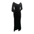 thumbnail image 2 of BAETEUY Lady Evening Dress - Skinny Pleated Off Shoulder Slit Hem Half Sleeves Maxi Dress, 2 of 8