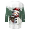 thumbnail image 3 of Christmas Shirt for Women Snowman Graphic Tee Holiday Top Short Sleeve Casual Cute Xmas T Shirt Winter Outfit, 3 of 4