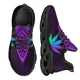 thumbnail image 1 of Zapatillas de plataforma con estampado 3D de hojas de marihuana verde para mujer, zapatos planos transpirables con cordones, calzado cómodo para mujer, 1 of 6