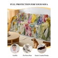 thumbnail image 4 of Spring Floral Couch Cover for Dogs, Farmhouse Elegant Flowers Vintage Art Washable Sofa Covers Slipcover for Pets Dogs Futon Cover, Couch Recliner Covers, Oversized Chair Slipcover 71"x91", 4 of 9