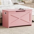 thumbnail image 1 of Kojooin 30 in Wooden Storage Bench with Safety Hinges and Side Handles, Multifunction Toy Chest and Entryway Organiser, 1 of 7