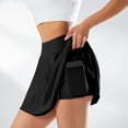 thumbnail image 1 of SAYOO Pleated Tennis Skirt for Women, High Waist  A-line Solid Color Culottes Sport Skirt, 1 of 8