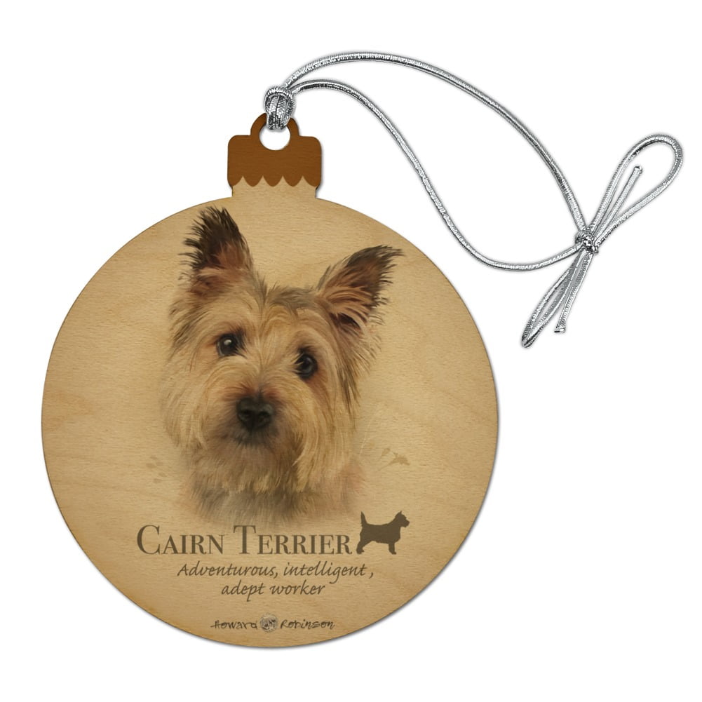 Cairn Terrier Dog Breed Wood Christmas Tree Holiday Ornament