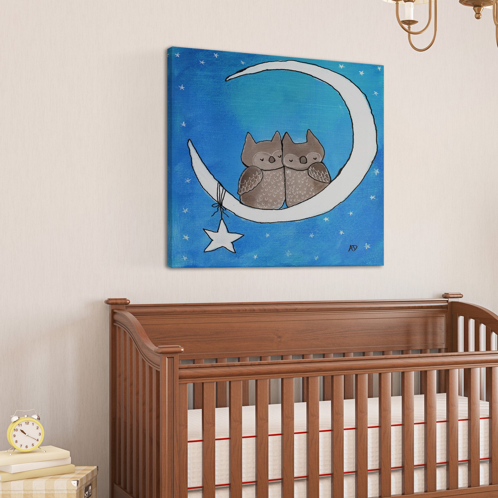 Marmont Hill "Love Owls" by Andrea Doss Painting Print on Wrapped Canvas