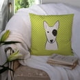 thumbnail image 3 of Dog Face Checkerboard Design Fabric Decorative Pillow, 3 of 4