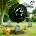 thumbnail image 3 of C-CRAFT Cat with Witch Hat Wind Spinner 12 Inches, Front Porch Decoration for Costume Party, Halloween Gift for Cat Lovers, 3 of 4