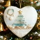 thumbnail image 3 of Seyotauo Sea Glass Ceramic 2D Christmas Tree Decoration, Coastal Aesthetics Festive Ornament for Tree & Mantel, Ideal Holiday Gift for Seaside Style Enthusiasts - Christmas Decorations, 3 of 5