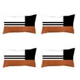 thumbnail image 2 of Set of 4 Brown and Black Lumbar Pillow Covers, 2 of 2