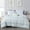 Teal Blue White, variant on Chezmoi Collection 4-Piece Boho Clip Jacquard Comforter Set Twin Size, Teal Blue White Striped Soft Textured Lightweight Bedding for All Season (1 Comforter, 1 Sham, 1 Pillowcase, 1 Cushion)