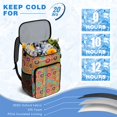 thumbnail image 3 of Pastel Donut Pattern Backpack Cooler, Leakproof Lunch Bag for Outdoor Activities and Picnic Use, 3 of 5