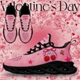 thumbnail image 3 of Coolcustomize Men's Lightweight Wide Fit Valentine Pink Cherry Walking Shoes | Breathable Comfort Sneakers, Casual Gym & Daily Wear, Low Top, Lace-up, Fabric Upper Trainers for Couple/Valentine's Day, 3 of 10