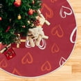 thumbnail image 5 of GZHJMY Valentine's Day Love Christmas Tree Skirt Home Decoration Large Round Christmas Tree Skirt for Holiday Party Home Christmas Day Ornaments, 35.4", 5 of 6