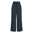 thumbnail image 4 of Abomasnow Womens Athletic Pants Elastic High Waisted Drawstring Wide Leg Baggy Pants Work Office Casual Workout Sports Pants with Pockets, 4 of 6