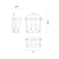thumbnail image 4 of WV312202UB-Kuzco Lighting-Manor - 2 Light Bath Vanity-Urban Bronze Finish, 4 of 4