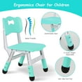 thumbnail image 3 of Pirecart Kids Table & 4 Chairs Set, Height Adjustable Children Activity Table Set for Ages 2-10, Green, 3 of 8