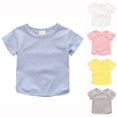 thumbnail image 2 of XBASW Baby Toddler Kids T-Shirt Cotton Short Sleeve Tee Shirt Summer Pullover Tops Outfit for Boys Girls 9 Months - 4 Years, 2 of 9