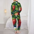 thumbnail image 5 of Bingfone Womens Pajama Sets Strawberry2 Print,Long Sleeve Loungewear Pajamas Set-Small, 5 of 9