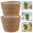 thumbnail image 6 of 2Pcs Woven Planter Basket Straw Flower Basket Farmhouse Basket for Flower Arrangement, 6 of 7