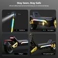 thumbnail image 3 of AOTOS GT01 Pro Electric Snow Scooter, 15 MPH Top Speed, 16.77 Miles Long Range,1200W Peak Motor, Dual Damping Suspension, 10" Off-Road Tires Foldable Snow Scooter for Adults,Yellow, 3 of 9