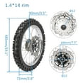 thumbnail image 6 of 630mm Front Forks Triple Clamp + Rear SwingArm Kit + 14" 12" Wheel 80/100-12 60/100-14 Tire Rim for Pit Dirt Bike SSR Apollo Taotao Coolster 70cc 90cc 110cc 125cc CRF50 CRF70 XR50 XR70, 6 of 9