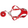thumbnail image 3 of Arnés y correa reflectantes para perros, chaleco ajustable para caminar con seguridad, diseño a prueba de fugas, rojo mediano, 3 of 8