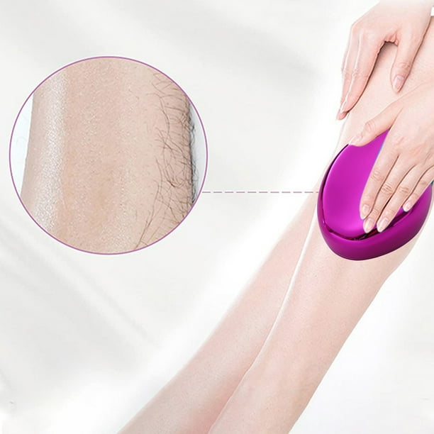 Removedor de vello de cristal reutilizable, herramienta exfoliante para depilación, borrador de vello para espalda, brazos y piernas, rápido y fácil, borrador de vello de cristal para mujeres.