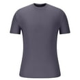 thumbnail image 3 of pstuiky camisetas camisas para hombre, Camisa informal de manga corta con cuello redondo y corte ajustado para hombre, de color liso camisetas de hombre xxl, 3 of 6