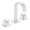Polished Chrome, variant on Speakman, Polished Chrome CD521 Lura 8 Widespread Bathroom Faucet with Cross Handles and Pop-Up Drain Assembly