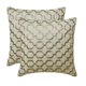 thumbnail image 4 of Fundas de almohada decorativas HomeCentric en gris y beige de 55 x 55 cm (22 x 22 pulgadas), con entramado de lino y bordado, cojines decorativos hechos a mano para sofá, diseño geométrico moderno -, 4 of 5
