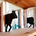 thumbnail image 3 of Book Separator Decorative Metal Bookends Decoration Creative Animal Shape Acrylic Insert Book Divider Ornament for Home Office Library Decor Cattle, 3 of 6