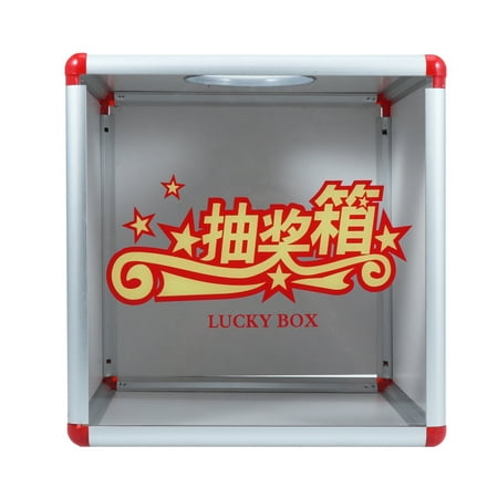 

Transparent Box Removable Promotional Aluminum Alloy and MDF Lottery Box (Small Size 25x25x25 cm)