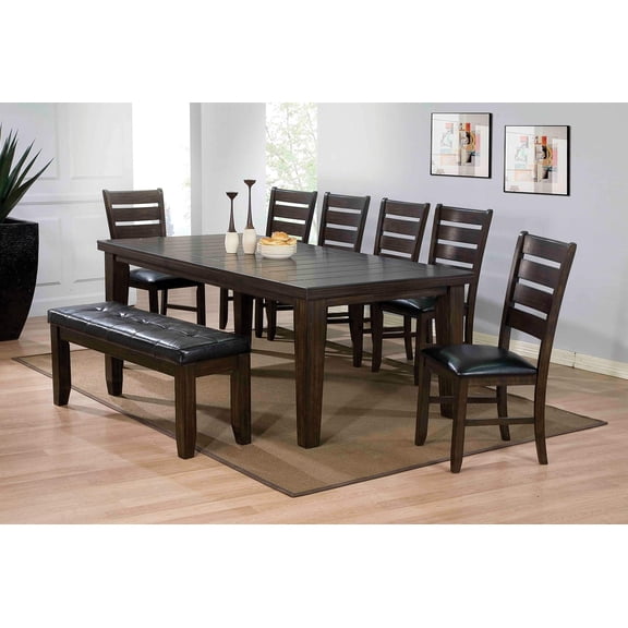 Kingfisher Lane Faux Leather Dining Side Chair in Espresso (Set 2)
