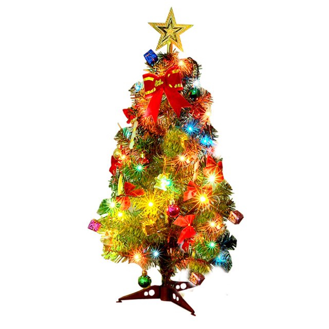 Mini árbol de Navidad LED - 45 cm - Adornos de mesa - Árbol artificial - Guirnaldas de luces - Decoración navideña
