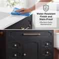 thumbnail image 5 of Homall 36'' Bathroom Vanity with Ceramic Sink, Freestanding Bathroom Cabinet with 5 Drawers & 1 Door, Modern Bathroom Vanity, Black, 5 of 8