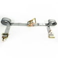 thumbnail image 2 of US Cargo Control E Track Ratchet Strap With F Track Hooks and Spring E-Fittings - 2 Inch X 16 Foot Gray E Track Strap - Easily Secure Cargo In An Interior Van Trailer, 2 of 5
