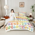 thumbnail image 4 of Castle Fairy Teens Monogrammed Letter Initial 3 Pieces Queen Comforter Set,Colorful Number Ultra Soft Bedding Sets,Kawaii Cute Bedding Comforter Set,Super Cozy Room Decor, 4 of 8