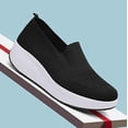 thumbnail image 4 of RotHome Orthopedic Walking Shoes for Women, Breathable Woven Slip-On Sneakers with Arch Support, Non-Slip Sole Comfortable Nursing Shoes for Standing All Day, 4 of 5