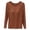 Brown, variant on Vinsonshop Women's Long Sleeve Casual T-shirts Built in Bra Slim Fit Crewneck Stretch Layering Base Layer Pink XL