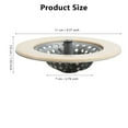 thumbnail image 6 of Kitchen Sink Drain Strainer 4 Pack - Anti-Clog Silicone Hair Catcher, 4.5 Inch Wide Rim Drain Cover for Food Residue, 6 of 8