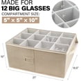 thumbnail image 2 of Cup and Mug Storage Container Hard Shell China Coffee Mug Storage Box for Moving with Dividers Handles Holds Tea Cups, 2 of 8