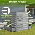 thumbnail image 2 of AVAWING No-Dig AC Unit Privacy Fence 3 Panels with Planter Box, 33" W x 39" H, Durable Outdoor Wood Screen to Hide AC & Trash with Floral Bed Gray, 2 of 8