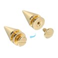 thumbnail image 4 of Unique Bargains 16Pack Cone Spike Stud Rivet, 10x20mm Screw Back Tree Studs and Spikes for Leather Craft(Gold), 4 of 8