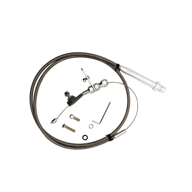 350 Stainless Braided Transmission Kick Down Cable Detent for Chevy