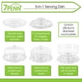 7Penn Acrylic Cake Stand with Dome Lid 12in Serving Platter and Punch