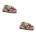 thumbnail image 4 of Qarigey Diademas de ganchillo Estiramiento Deportes Banda para la cabeza Tie-dye Banda ancha para el sudor Estampado Accesorios para el cabello tipo 4 2piezas Qarigey CBP275054, 4 of 6