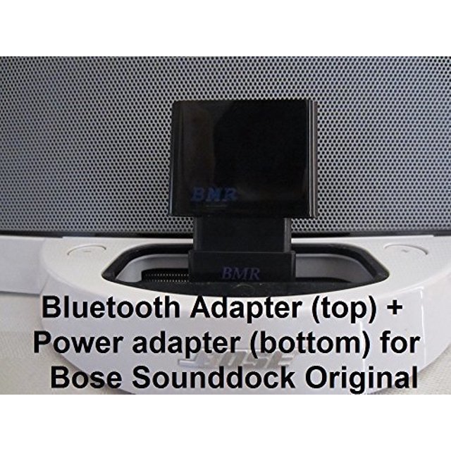 BMR A2DP Receptor de Música Bluetooth + Adaptador de Corriente para Bose SoundDock I, Portátil y Wave
