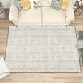 thumbnail image 3 of 5x7 Washable Area Rug Non-Slip Low Profile Soft Boho Distressed Rug for Living Room, Bedroom, Dining Room, Office, Beige, 3 of 13