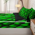 thumbnail image 5 of Homewish Dragon Scale Zipper Twin Comforter Sets with Fitted Sheet and 2 Pillowcases,Retro Wildlife Zipper Bedding Set,Green,Black Reversible,4pcs, 5 of 8