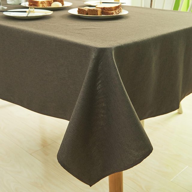 Dabuda Rectangle Tablecloth Waterproof Polyester Table Cloths Wrinkle-Free Washable Table Cover for Dining,picnic,Party,Buffet,Wedding, Indoor and Outdoor (coffee, 55×87 Inch,6-8 seats)